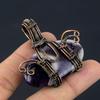 Sage Amethyst  Pendant, Gemstone 999 Copper Wire Wrapped Jewelry Pendant, Handmade Jewelry Birthstone Pendant, Gift For Him