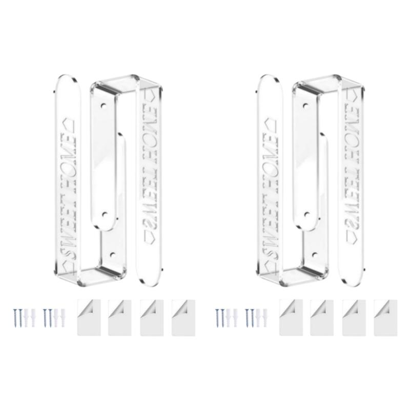 Set Of 2 Clear Acrylic Curtain Holders Wall Mountable Hooks Window Drapery Tiebacks Holdbacks For Curtain Organization