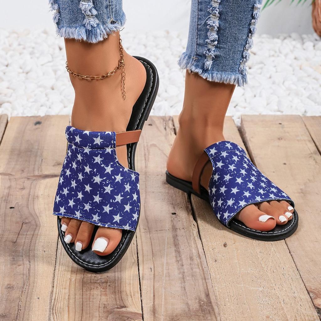 Fashion 2024 EVA Flower Printed Slipper Womens Multicolor Bottom Shoes Summer Anti-slip Slippers Flat Flip Flops Zapatos Para Mujeres