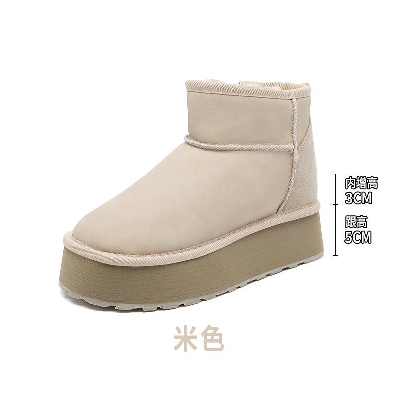 0CM thick-soled snow boots women's 0000 winter new velvet thickened fur integrated versatile warm Northeast cotton