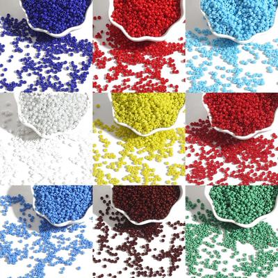 450G Jednolity kolor czeskich szklanych koralików dystansowych do biżuterii, ręcznie robione akcesoria DIY