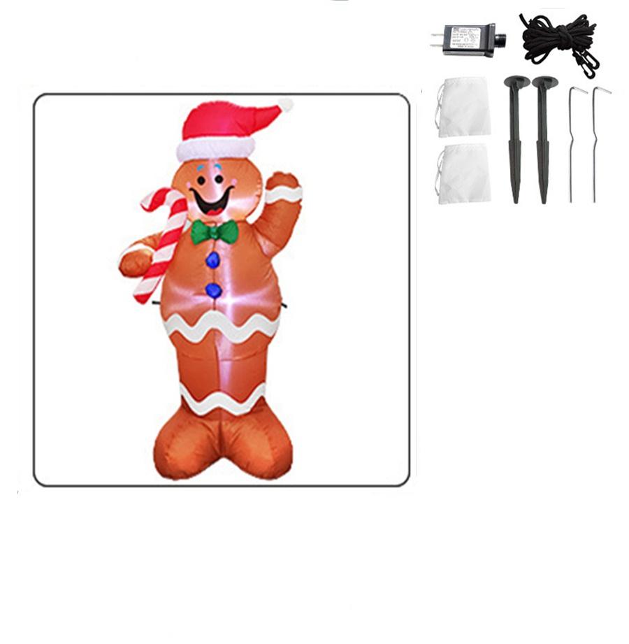 Inflatable Yard Outdoor Lighted Decor Decor Gingerbread for Christmas