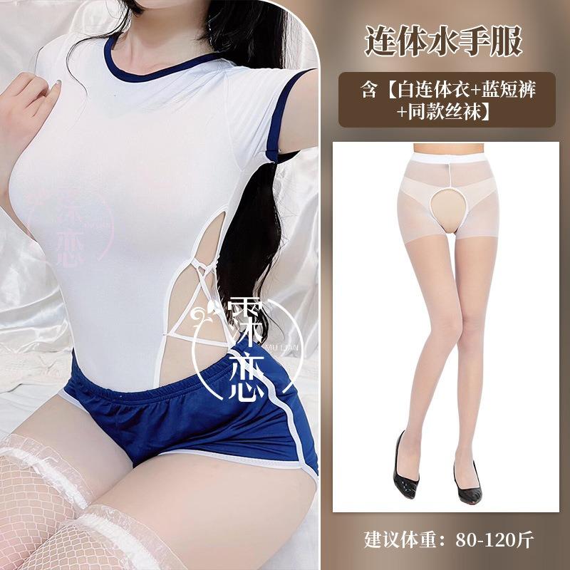 Sexy Lingerie One-piece Sailor Suit Pure School Girl Uniform Temptation Open Pure Desire Swimsuit Sexy Woman