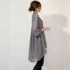 Leichtes Chiffon-Midikleid Damen Lockerer Schnitt Lässig Mit Rundhalsausschnitt Kurze Ärmel UV-Schutz