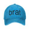 Charli Xcx Brat Baseball Cap Vintage Distressed Denim Washed Sun Cap Men Women Outdoor Summer Adjustable Hats Cap