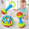 Baby's Hand Grasping Ball Baby's Grasping Training Hand Rattle Newborn's Stroking Toy Infant Teething