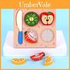 Wooden Puzzle Block Set For Kids With Colorful Fruit And Animal Designs For Early Education