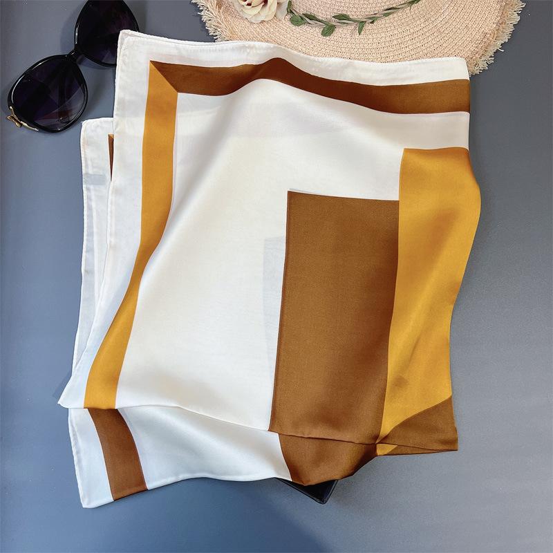 New Women Silk Printed Design Scarf For Women Fashion Neck Tie Hand Bag Foulard Wrist Kerchief Shawl Wraps Hajib Silk Scarves