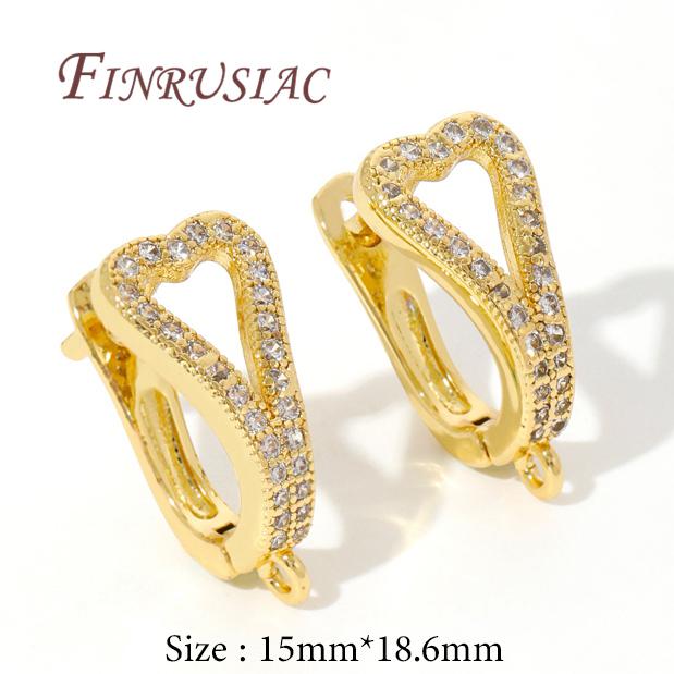 18K Gold Plated Fasteners For Earrings,Earring Fixtures,Earring Hooks For Jewelry Making,Accessories For Earrings,DIY Findings