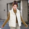 Down cotton vest autumn and winter new women's cotton vest loose stand collar vest sleeveless cotton vest
