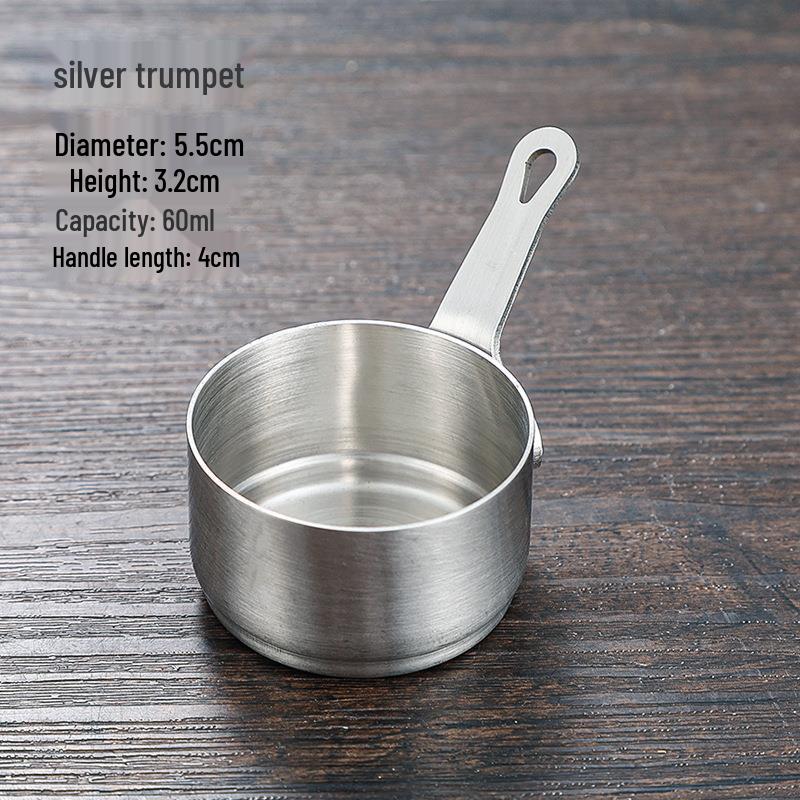 304 Stainless Steel Sauce Cup with Handle - Perfect for Steak, Dips, Snacks, and Vinegar.