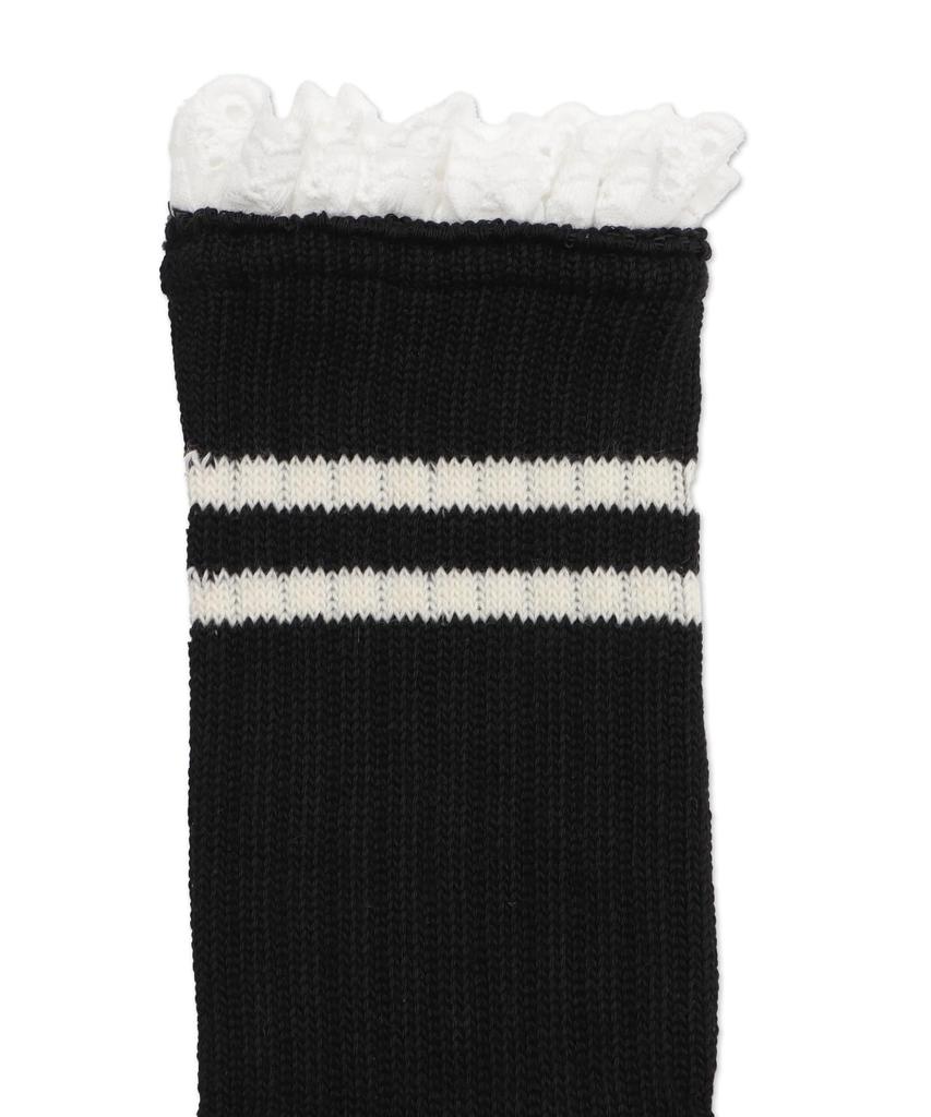 WEGO Lace Line School Sizes White Women's Socks, Gift, 23-25cm,