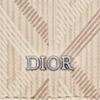 Dior Diamond Series Brand Logo Natural Smooth Calfskin And Canvas Card Holder Women accessories Beige 2ESCH135DCO-H110
