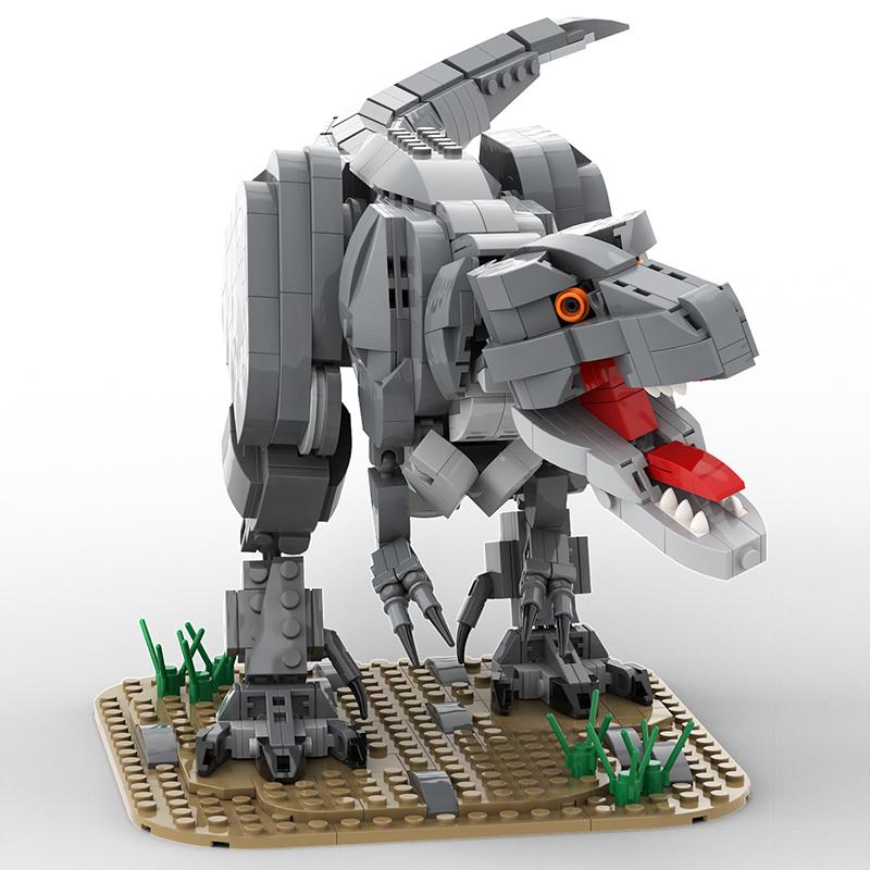 MOC Jurassic Tyrannosaurus Rex realistic style super movable assembled block toy