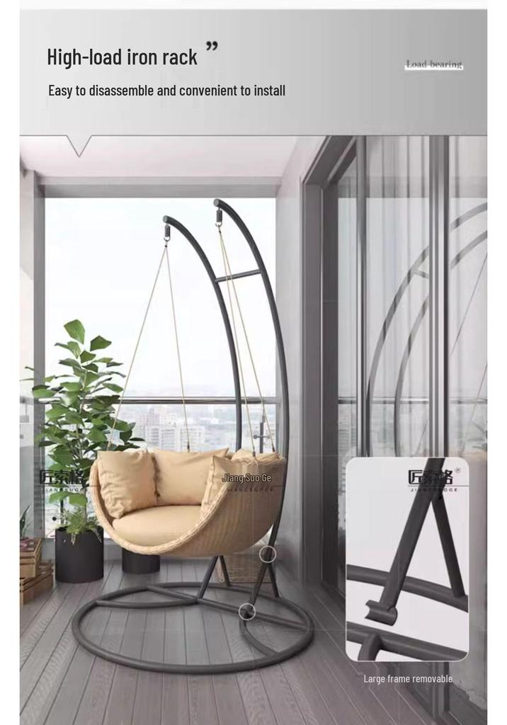 Indoor Hanging Chair: Balcony Bedroom Swing Chair for Adults and Teens