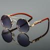 Occhiali da Sole Rotondi Vintage Unisex Moda Uomo Doppio Ponte Lenti Multicolor Occhiali da Sole Retrò Donna