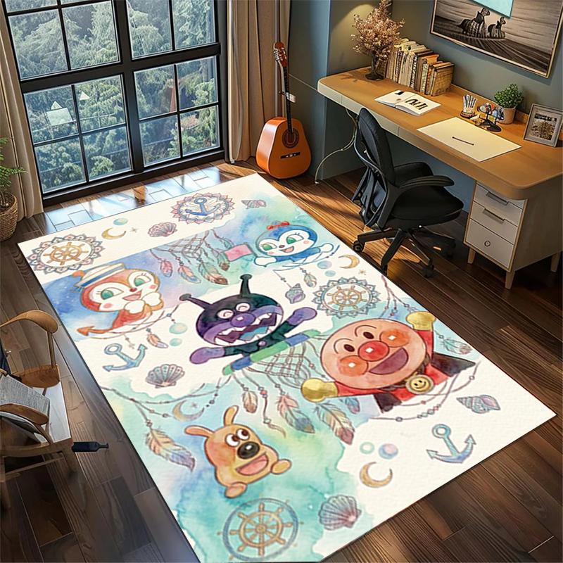 Washable Bread Superman Floor Mat Large Area Non Slip Rug Carpet Gamer Room Bedroom Decor