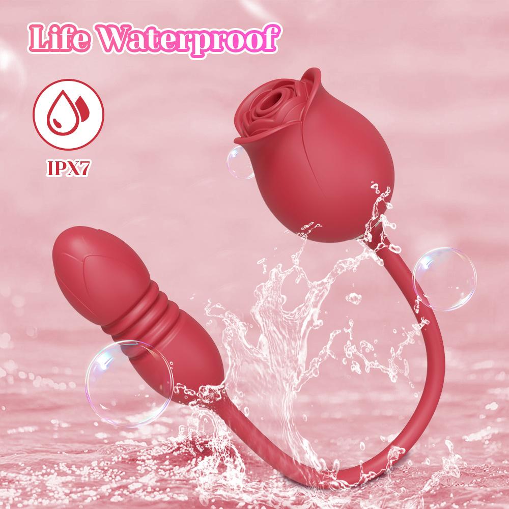 Women Sucking Thrust Vibrator G-spot 3 In 1 Clitoris Stimulation Nipple Massager Female Adult Sex Toys Rose Toy