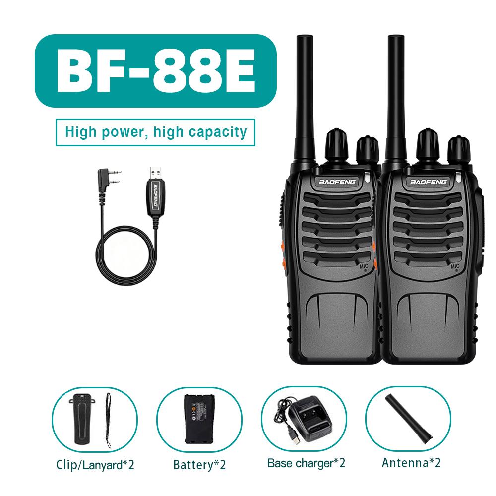 Baofeng BF-88E PMR446 Walkie Talkie 0.5W UHF 16CH VOX USB Charging Portable Handheld Two-Way Radio License-Free for Europe