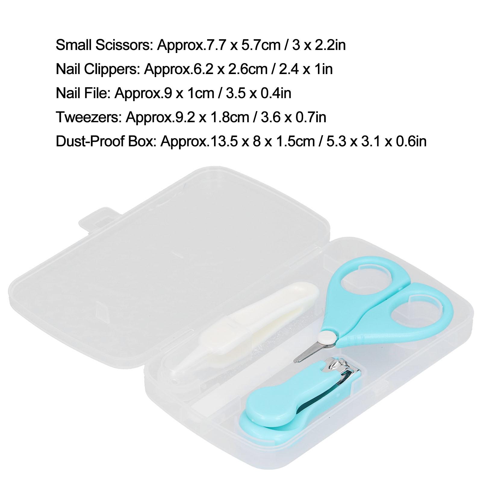 Baby Nail Kit Clipper Scissors Tweezers Nail File   Tools for Infant Manicure Pedicure