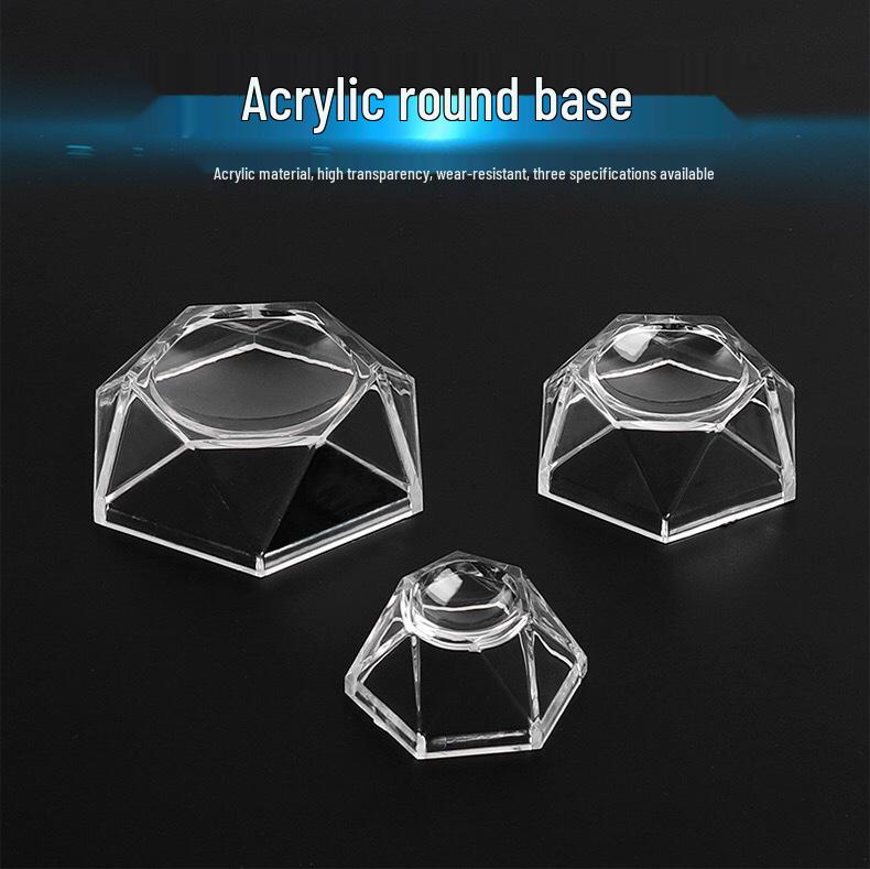 Transparent Acrylic Rhombus Crystal Ball Display Stand Ornament