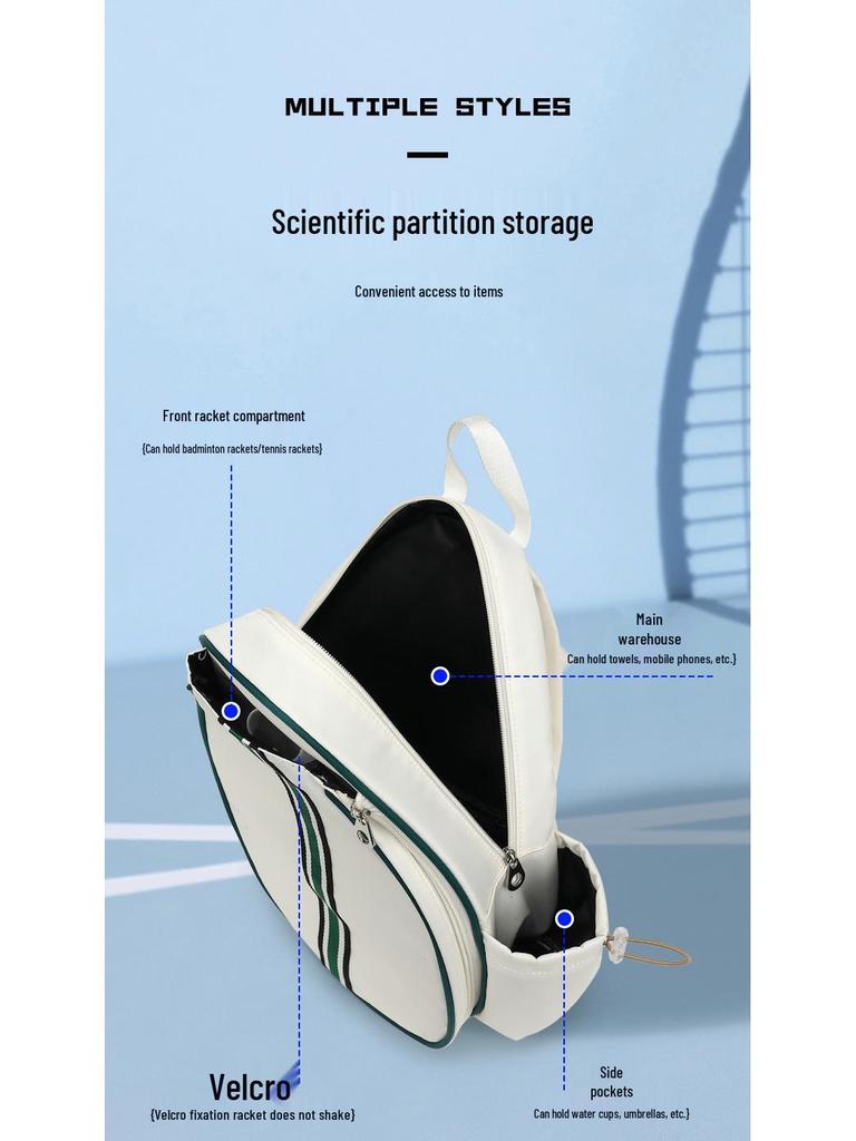 New Multifunctional Tennis, Pickleball, Ping Pong, and Badminton Racket Backpack for Men and Women