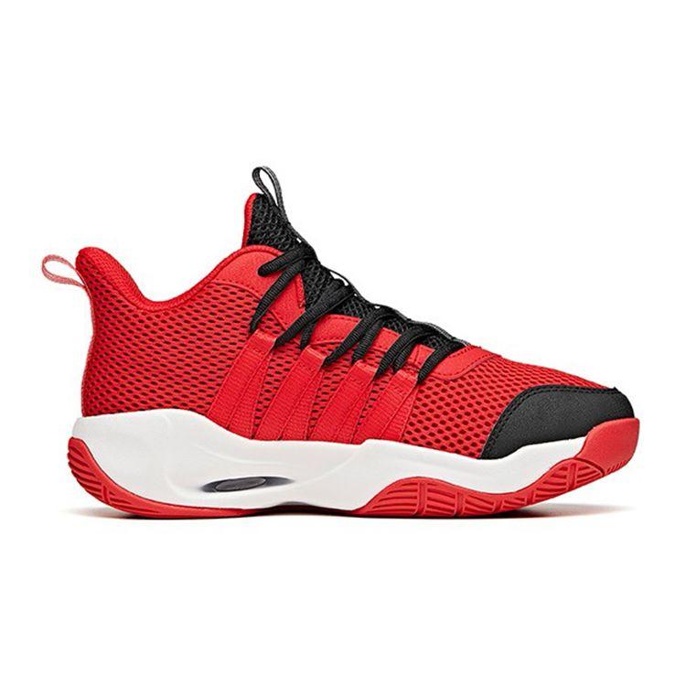 Anta Kids Wind Tunnel 1 Comfortable Daily Non-Slip Shock Absorbing Wear-Resistant Breathable Mid-Top Basketball Shoes A312121100-4