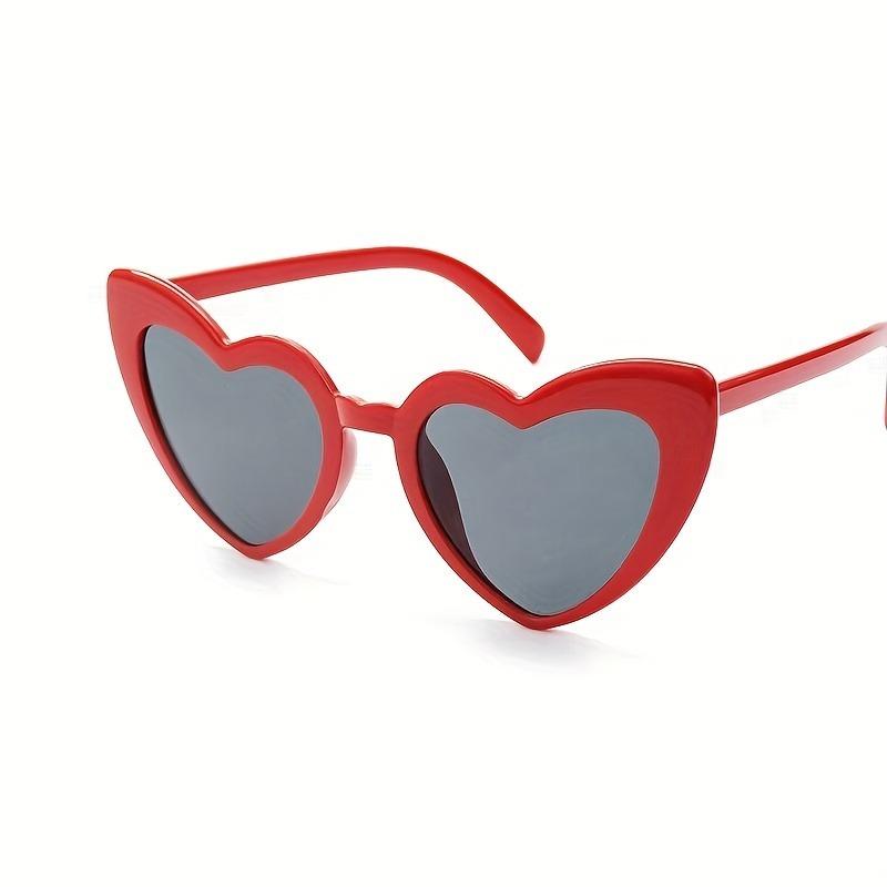 10pcs Retro Pose Love Sunglasses Female Fashion Big Face Thin Sunglasses Summer Travel Sunshade