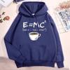 Latte Caffè Energia Formula Divertente Felpa con Cappuccio Uomo Donna Carino Abbigliamento Fitness Modello Felpa Larga Autunno Pullover Felpe per Coppie