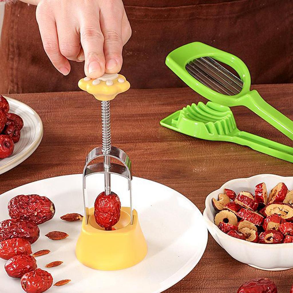 Cherry Pitter Tool Ergonomic Fruit Core Remover for Easy and Efficient Jujube Coring with Stainless Steel Construction