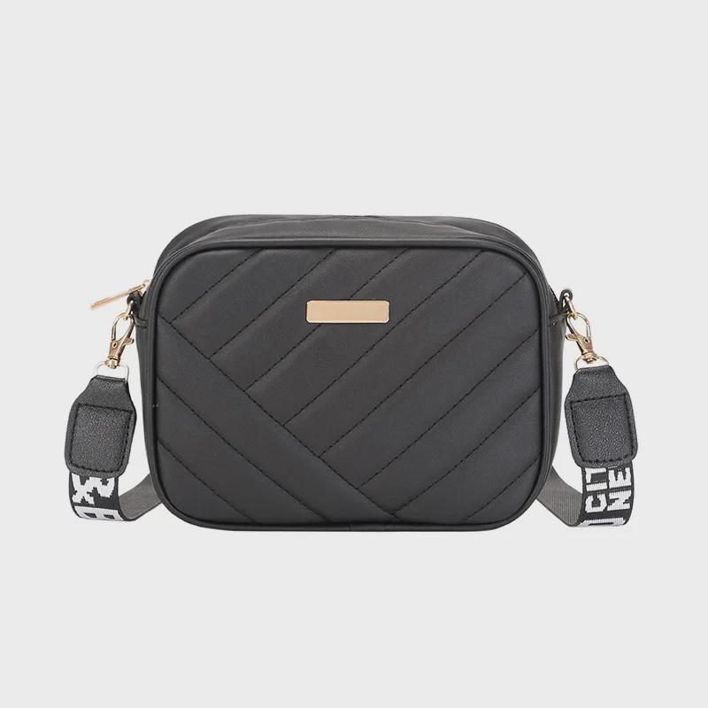 2024 Women's Cross-Border Roll-Up Camera Bag: Personalized, Embroidered Square Design