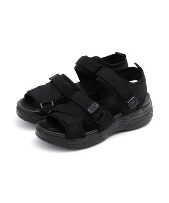 WEB&DEPOT Exclusive TAPE SANDAL Tape Sandals Women's 25 Black 783-5190702