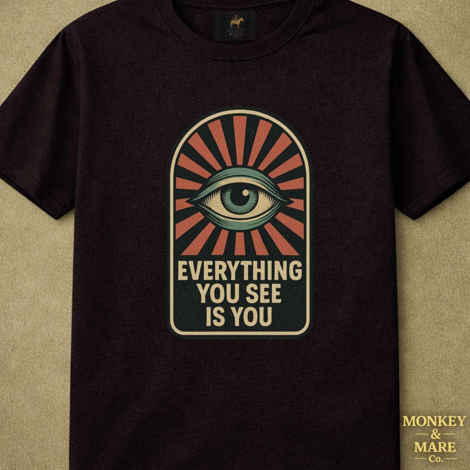 All Seeing Eye Shirt, Everything You See Is You, Occult Symbolic Graphic Tee For Mystic Art Lovers L