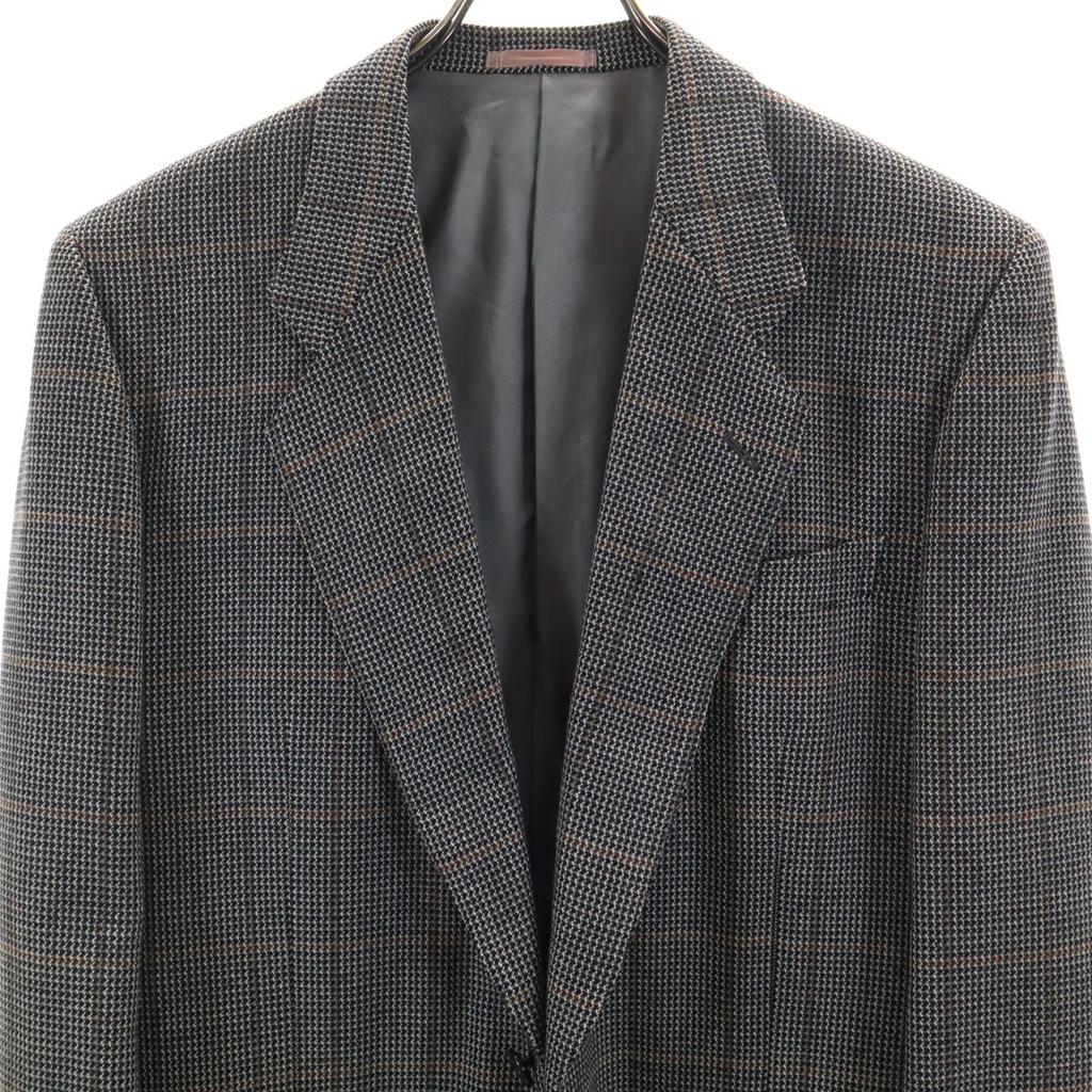 YVES SAINT LAURENT 90s Old Check Pattern tailored jacket 98/88/175 gray Men's Used