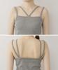 Jungle Jalopy Plus Size Design Cotton Tank Size WK-0468 Women's Camisole, Cami, Top, Spring/Summer, M-GRAY