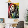 Bob Marley Estetická Tapiserie Severský Minimal Ideální Pro Stěnu Koleje Čtecí Koutek Ložnice Celoroční Ručně Malovaný Styl Dárek Pro Nový Domov