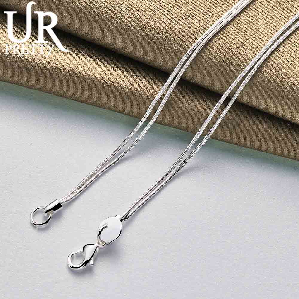 925 Srebrny Łańcuszek Wąż Naszyjnik W Kształcie Serca Biżuteria Ślubna Modna