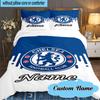 Custom Name House Chelsea Bedding Set 3pcs, Bedding Set Including 1pc Duvet Cover And 2pcs Pillowcases for Bedroom, Dormitory Gift