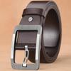 Men's Soft Leather Belt with Alloy Japanese Antique Buckle, Copper Pin