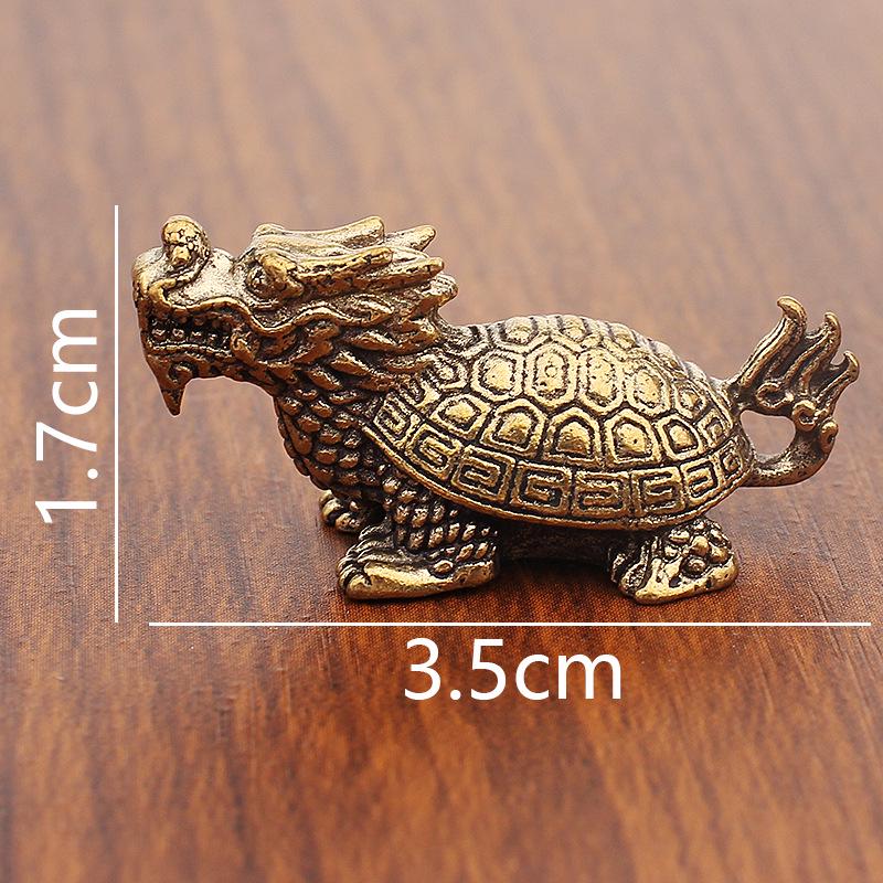 Brass Dragon Nine Sons Keychain and Yazi Taotie Car Ornament Gift