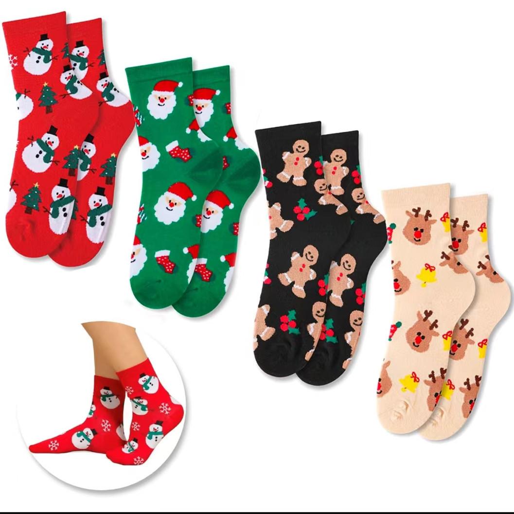 

Novelty Socks Christmas Socks Santa Claus Socks, Christmas Multi Color Cartoon Christmas Socks Cotton 35-40 yards