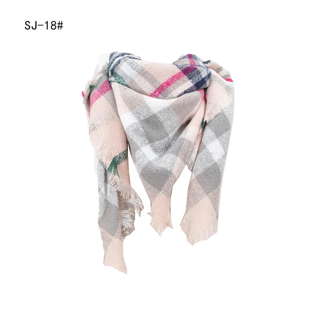 Designe Brand Knitted Spring Winter Women Scarf Plaid Warm Cashmere Scarves Shawls Luxury Neck Bandana Female Pashmina Wrap