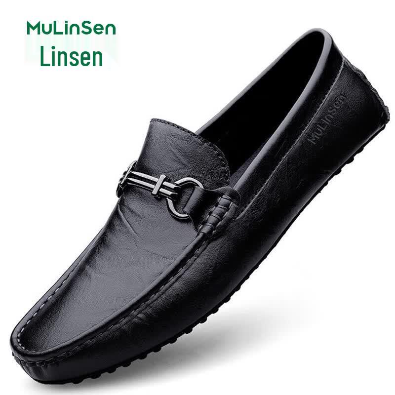 MULINSEN Men s Leather Casual Slip-On Loafers M8829 41