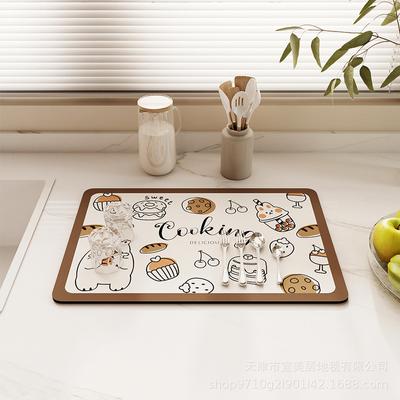 Kuchyňská rohožka do odpadu, savá, rychleschnoucí, domácí jídelní ubrousky, neomyvatelné, rozsivkové bahenní tácky, izolovaná proti horku