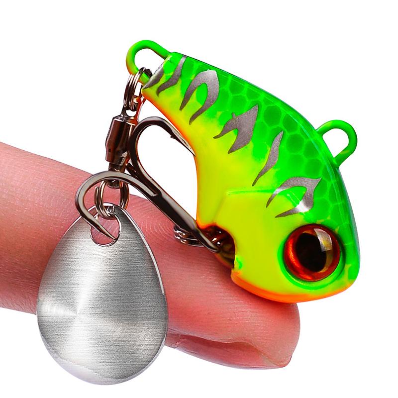 Fishing Lures Wobble Rotating Metal Vib Vibration Bait Winter Fishing 6g 15g 28g Artificial Hard Baits Spinner Spoon Lure Pesca