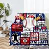 Baseball Theme Printed Blanket - Perfect for Couch, Bed, Travel & Outdoor Use | Machine Washable, Cozy & Durable.