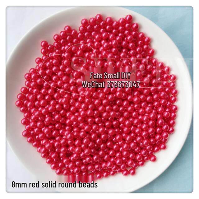 8mm High Brightness Holeless Round Faux Pearl Beads for Flower Bouquet Decoration