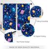 Galaxy Sky Star Curtains Blue Starry Shining Night Outer Space Cosmic Celestial Universe Planets Rod Pocket Boys Fantasy Bedroom