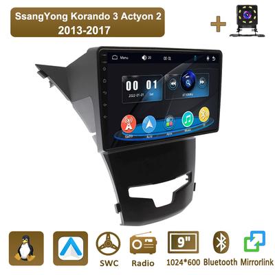 Autoradio Multimedia MP5 Speler Head Unit Stereo BT Voor SsangYong Korando 3 Actyon 2 2013-2017