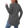 Women's New Loose Round Neck High-low Curved Hem Top for Women, T-shirt